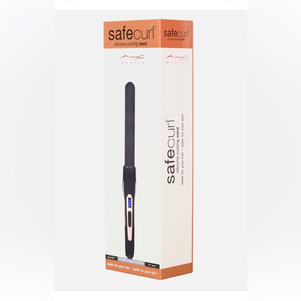 NEW Maxius SafeCurl Curling Iron in Black
